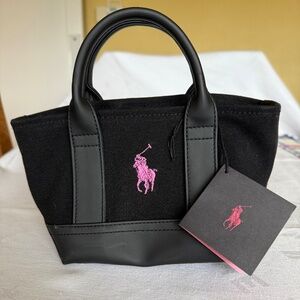 Rare Ralph Lauren Pink Pony mini canvas handbag